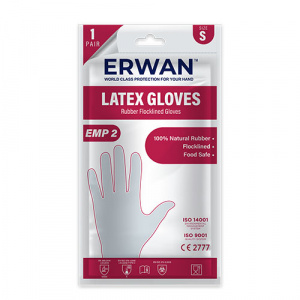 ERWAN™ Rubber Flocklined Gloves Multi Purpose Gloves, Pink, EMP2